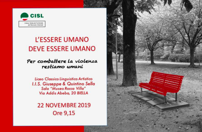 “L'essere umano deve essere umano”: l'iniziativa Cisl contro la violenza sulle donne