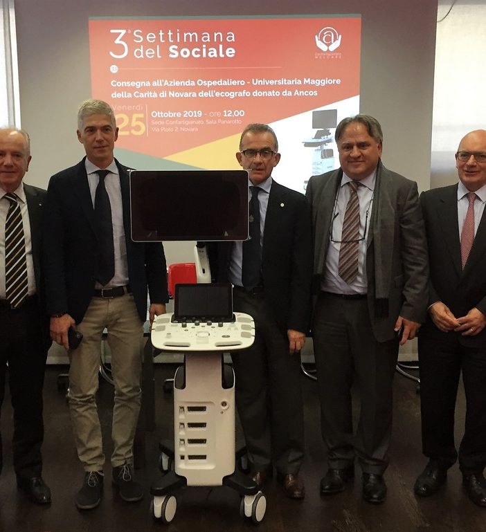 Ancos Confartigianato dona un ecografo all’Ospedale Maggiore della Carità di Novara. Sarà utilizzato nel Reparto di Medicina