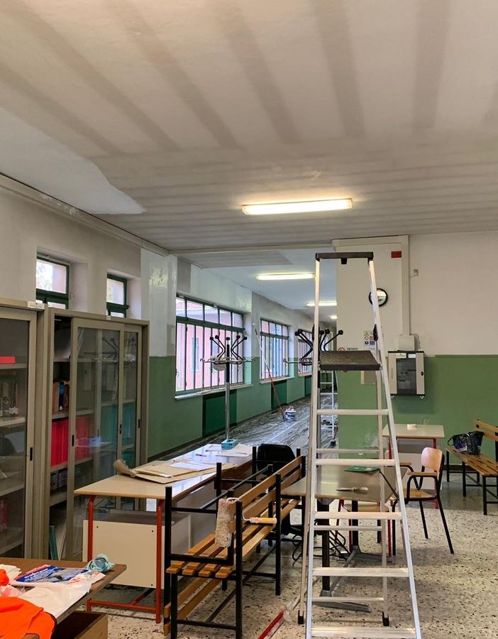 Scuole Elementari di Pernate, si conclude oggi l’intervento di imbiancatura