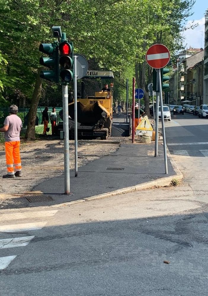 A Novara continua la risistemazione della piste ciclabili