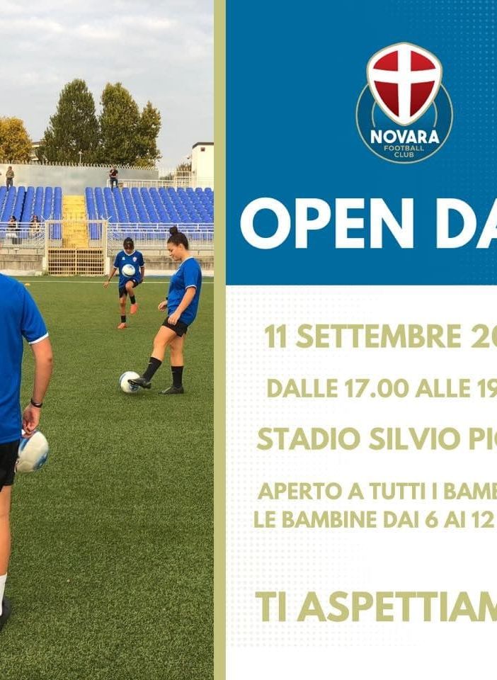 Si svolgerà domani allo stadio Silvio Piola l'openday del Novara Calcio