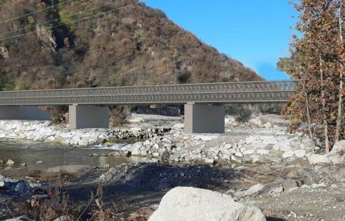 Anas ha varato il ponte provvisorio di Romagnano Sesia
