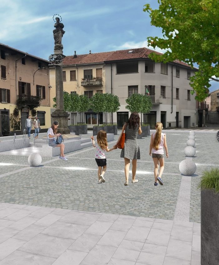 Ecco come sarà la piazza Santa Maria di Cameri