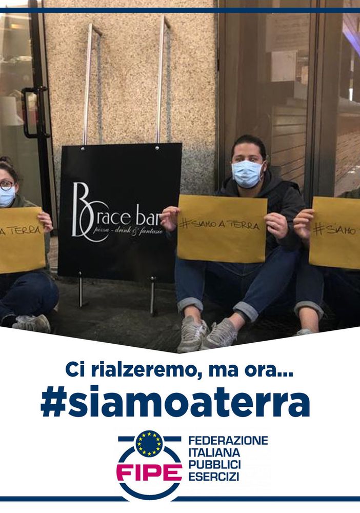 “Ci rialzeremo, ma ora... #siamoaterra”, l'appello al Governo di bar e ristoranti di Novara e Vco