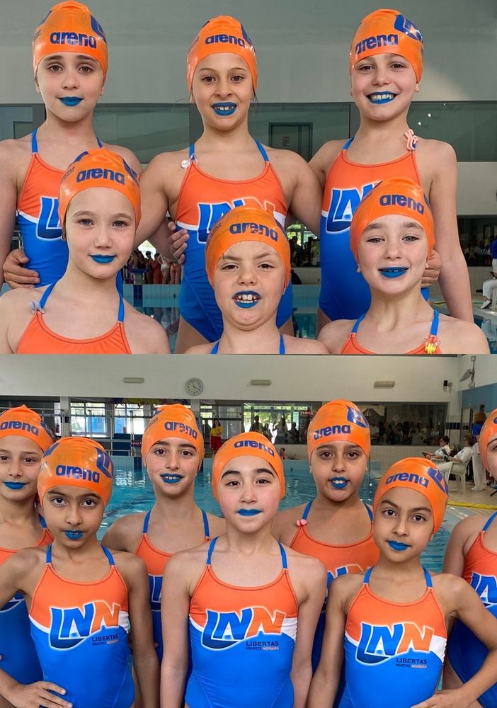 Le sincronette “esordienti” della Libertas Nuoto Novara  mietono successi