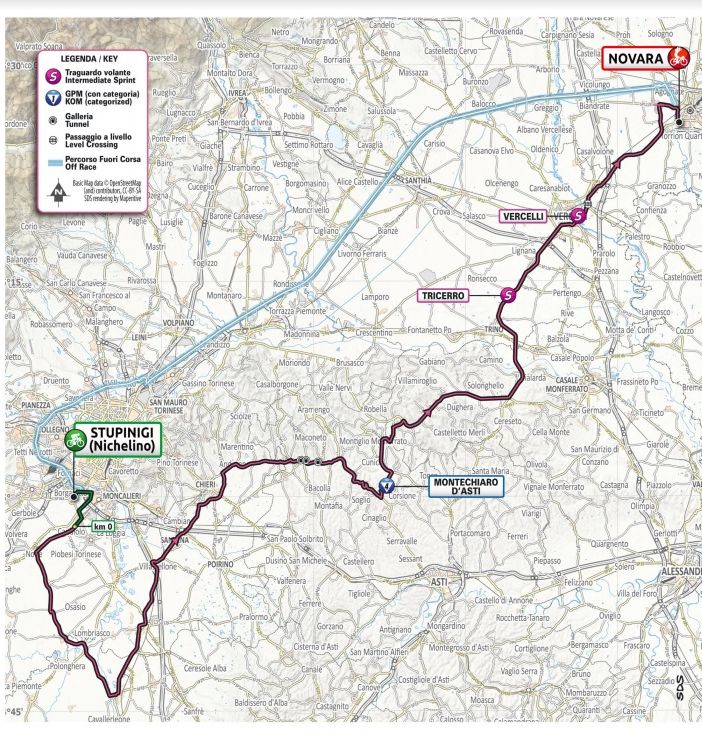 Giro d’Italia: a Novara già da sabato nei pressi dell’arrivo stop a traffico e sosta