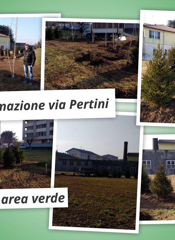 In via Pertini a Trecate una nuova area verde