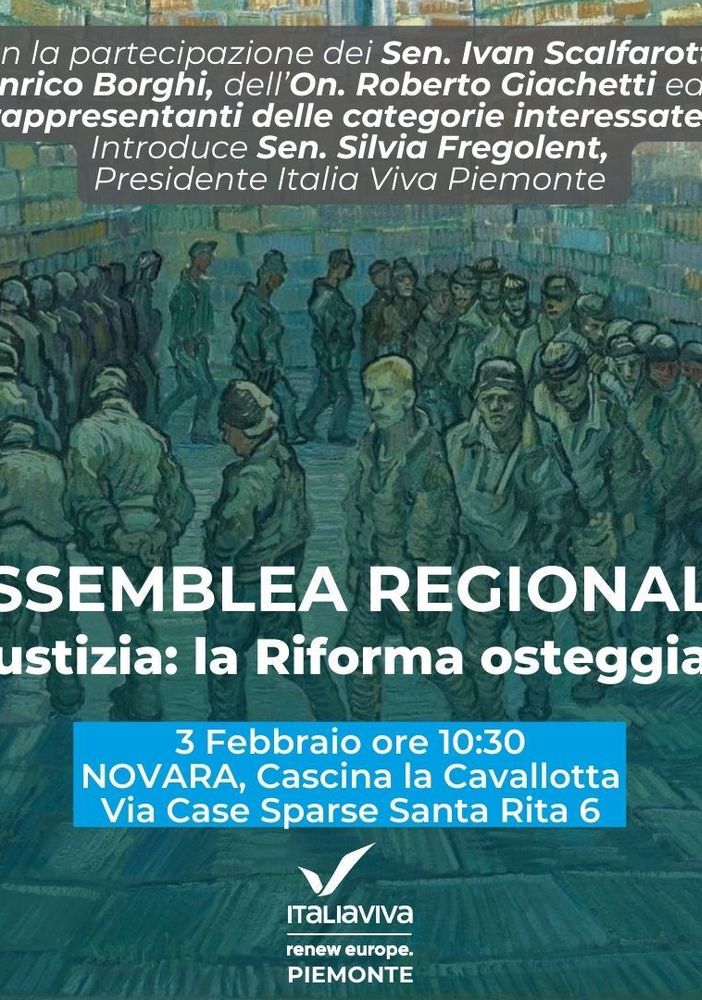 Italia Viva, assemblea regionale tematica a Novara: ”Giustizia: la riforma osteggiata”