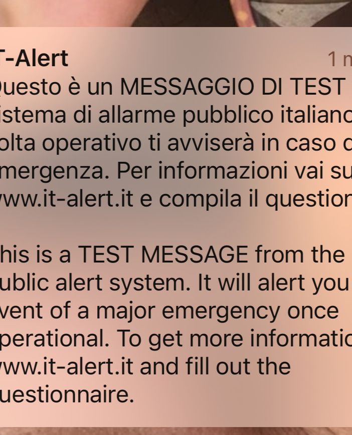 IT-Alert, effettuato il test sui cellulari in tutto il Piemonte