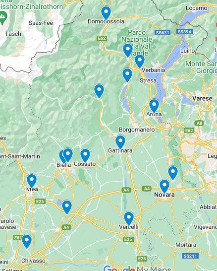Foto: la ''geografia'' del girone A del campionato di Promozione