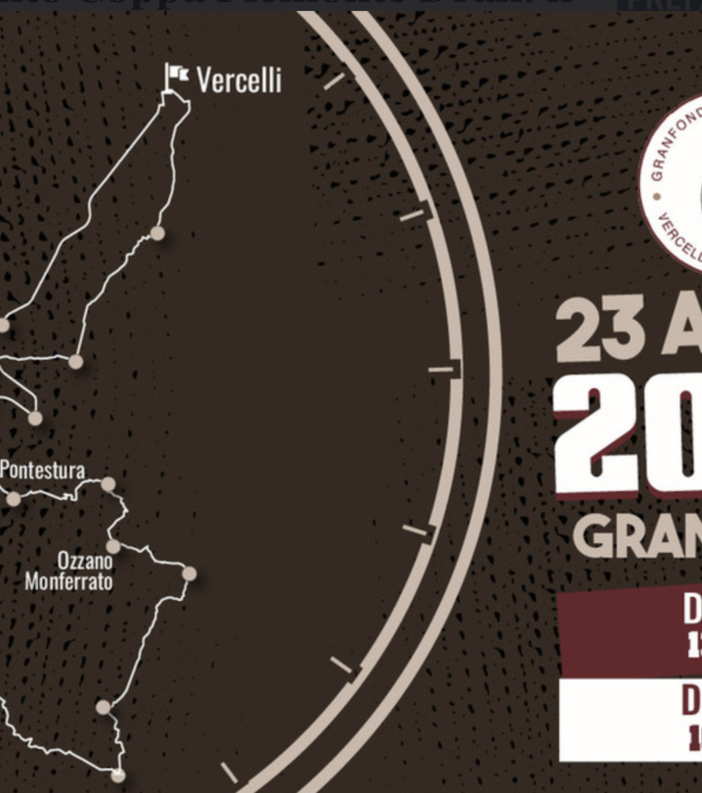 Circuito Coppa Piemonte Drali: il 23 aprile la Granfondo “Mangia e Bevi”