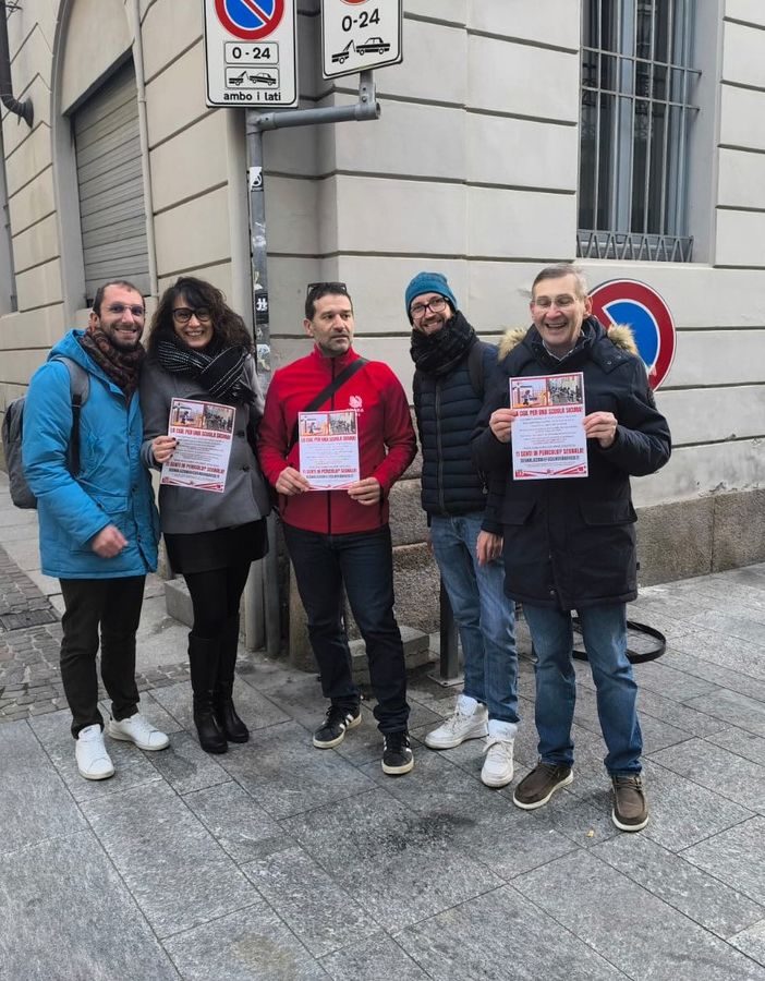 Cgil, giornata di volantinaggio al Casorati per la sicurezza nella scuola
