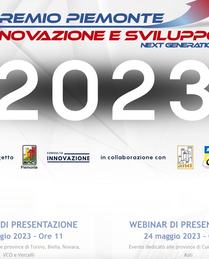 Premio Piemonte Innovazione, mercoledì 17 maggio il primo incontro informativo online