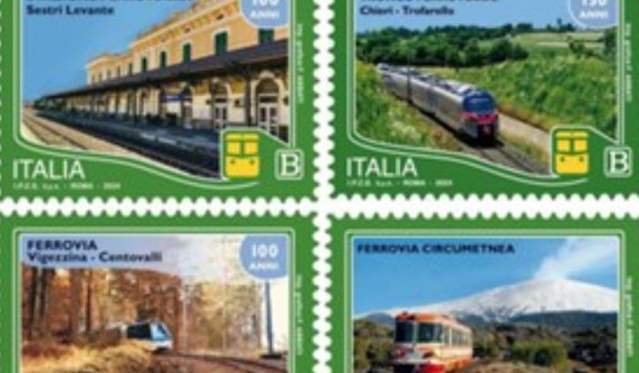 Il francobollo corre sui binari italiani