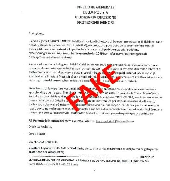 Truffa web, una finta mail dell’ex capo della Polizia Gabrielli