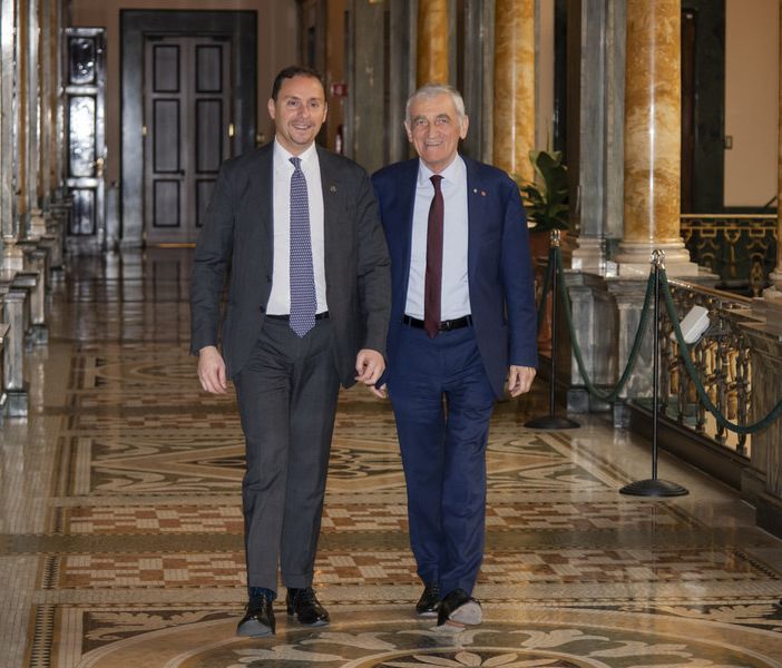 Il Segretario Generale Lapucci insieme al Presidente Quaglia (credits Getty Images)