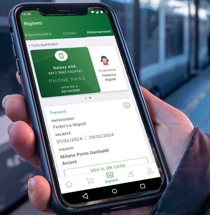 Trenord lancia &quot;Phone Pass&quot;: addio alle tessere, gli abbonamenti diventano digitali