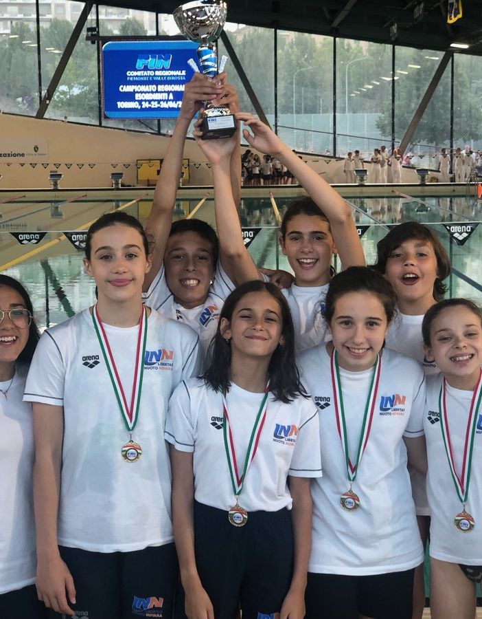 Libertas Nuoto Novara terza al campionato regionale  “esordienti A”