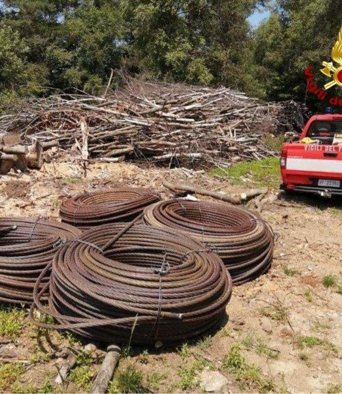 Terminate le operazioni di rimozione del cavo d'acciaio della la funivia del Mottarone