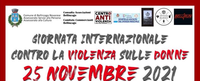 Il 24 e il 25 novembre a Bellinzago si celebra la Giornata contro la violenza sulle donne Il 24 e il 25 novembre a Bellinzago si celebra la Giornata contro la violenza sulle donne