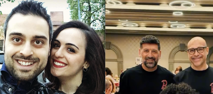 A sinistra Valerio Amodio Giurni e Silvia Moramarco, a destra Mario Paglino e Gianni Grossi