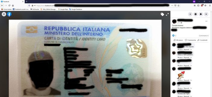 Documenti smarriti pubblicati sui social: è un illecito che può costare molto caro