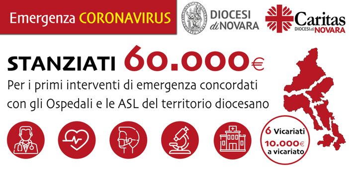 Emergenza Covid-19, la Diocesi di Novara stanzia 60 mila euro