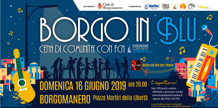 “Borgo in Blu” 2019: domenica 16 giugno torna la Cena di Comunità “Borgo in Blu” 2019: domenica 16 giugno torna la Cena di Comunità