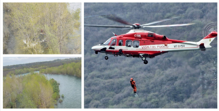 Si ribaltano con la canoa nelle acque del Ticino: salvati dai vigili del fuoco. FOTO