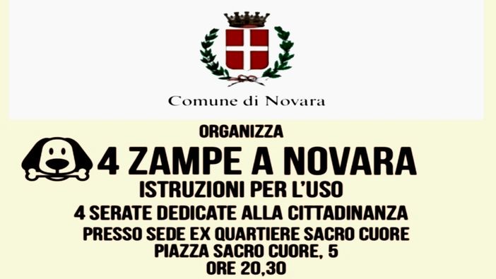 ''4 Zampe a Novara'': incontri per adozioni consapevoli ''4 Zampe a Novara'': incontri per adozioni consapevoli