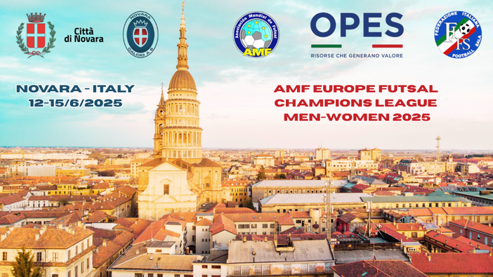 Calcio, la Amf Champions League 2025 a 5 sbarca a Novara