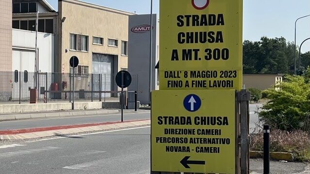 Nuova chiusura stradale a Novara per lavori di ripristino del ponte sul Terdoppio