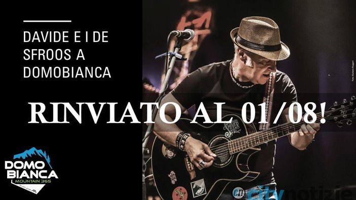 Rimandato il concerto di Davide Van De Sfroos