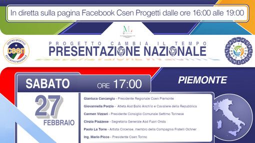 Csen Piemonte, online la presentazione del progetto regionale "Cambia il tempo" Csen Piemonte, online la presentazione del progetto regionale "Cambia il tempo"