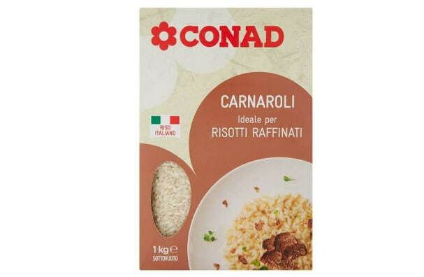 Allerta alimentare, ritirato lotto di riso carnaroli Conad Allerta alimentare, ritirato lotto di riso carnaroli Conad
