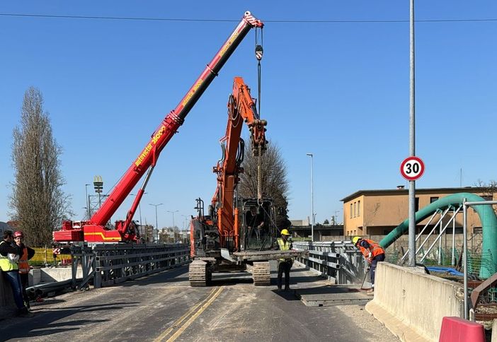 Nuovo ponte sul Terdoppio: completato lo spostamento Nuovo ponte sul Terdoppio: completato lo spostamento