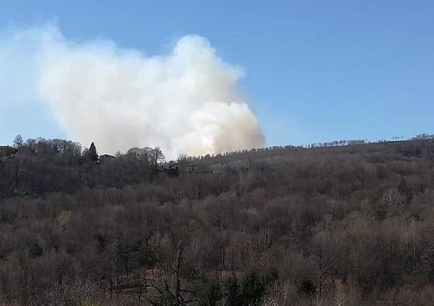 Vasto incendio ieri sul Mottarone Vasto incendio ieri sul Mottarone