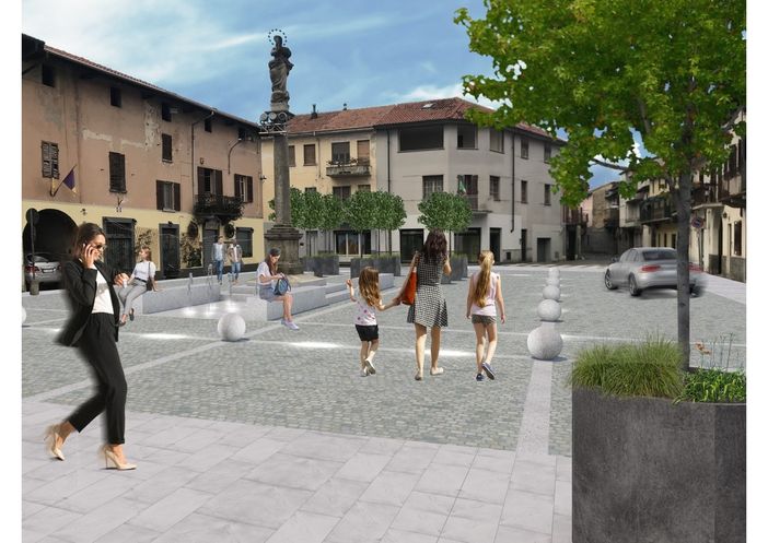Ecco come sarà la piazza Santa Maria di Cameri