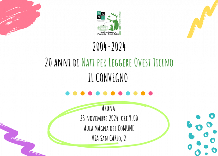 Nati per leggere Ovest Ticino festeggia 20 anni di attività con un convegno e un mese di laboratori Nati per leggere Ovest Ticino festeggia 20 anni di attività con un convegno e un mese di laboratori