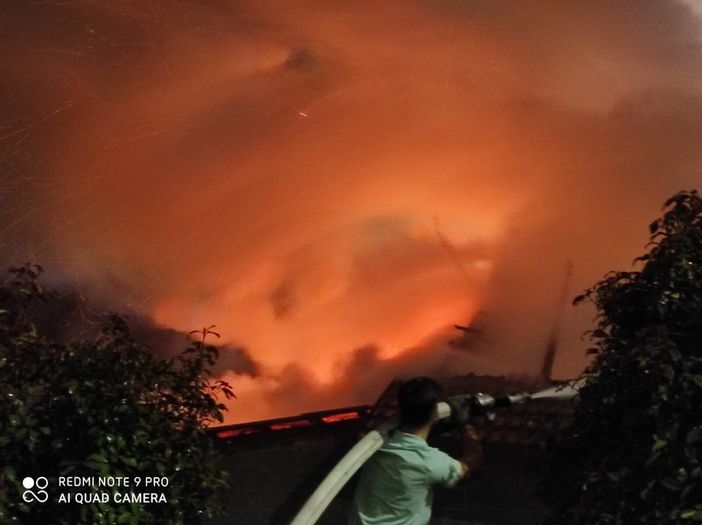 Foto Mauro Benedetti/Vigili del Fuoco Biella