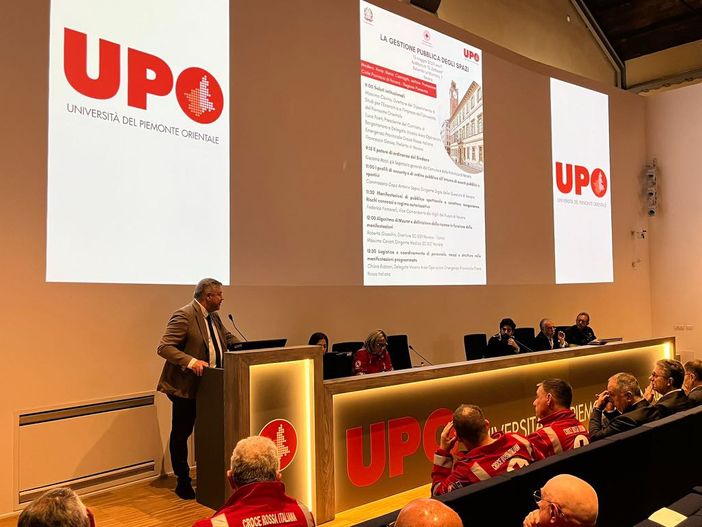 Andrea Crivelli e Lido Beltrame al convegno sulla gestione degli spazi pubblici Andrea Crivelli e Lido Beltrame al convegno sulla gestione degli spazi pubblici