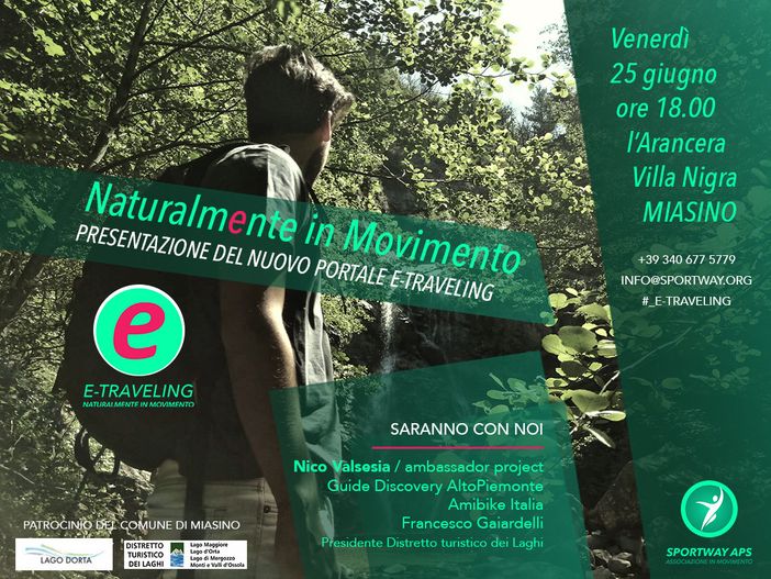 Venerdì 25 verrà presentato il nuovo portale 'E-Traveling. Naturalmente in movimento'