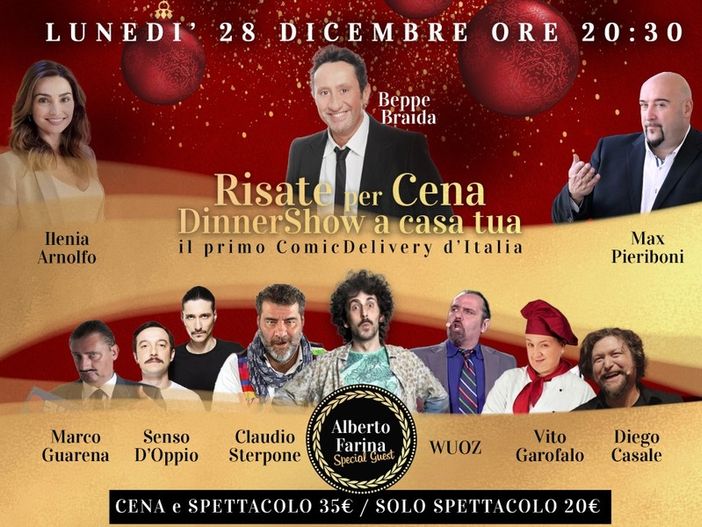 Pianezza: al via ‘Risate per cena’, il primo ‘comic delivery’ italiano Pianezza: al via ‘Risate per cena’, il primo ‘comic delivery’ italiano