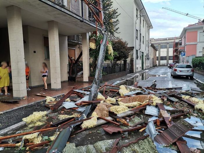 A Trecate si contano i danni dopo la tempesta
