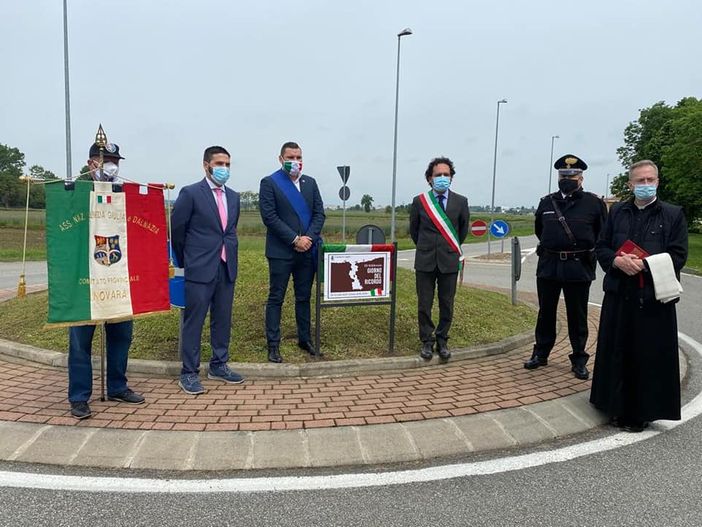 Intitolata alla vittime giuliano-dalmate la rotonda di Cameri Intitolata alla vittime giuliano-dalmate la rotonda di Cameri