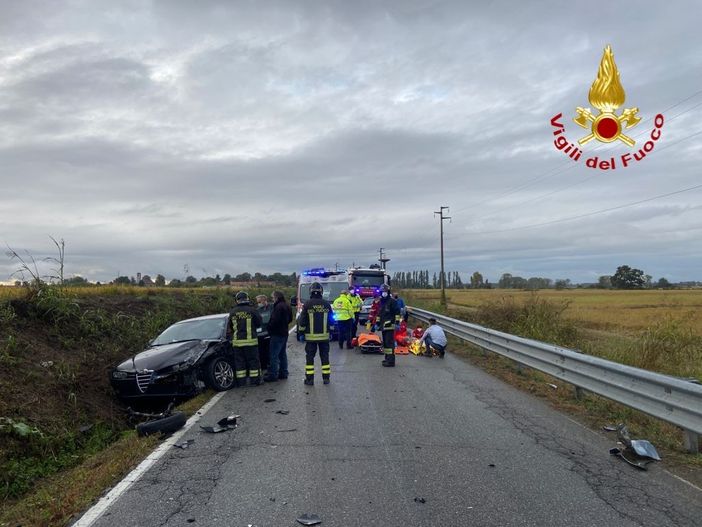 Incidente sulla SP7 di Terdobbiate, feriti i 2 conducenti