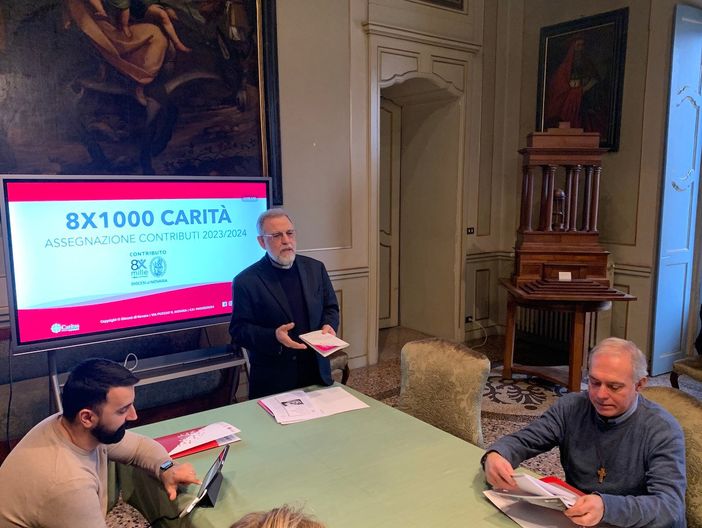 Da sinistra Federico Diotti, mons. Fausto Cossalter, don Giorgio Borroni Da sinistra Federico Diotti, mons. Fausto Cossalter, don Giorgio Borroni