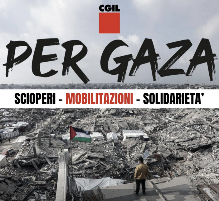 “Fermiamo il massacro a Gaza”: la Cgil Novara Vco aderisce alla giornata nazionale di mobilitazione “Fermiamo il massacro a Gaza”: la Cgil Novara Vco aderisce alla giornata nazionale di mobilitazione