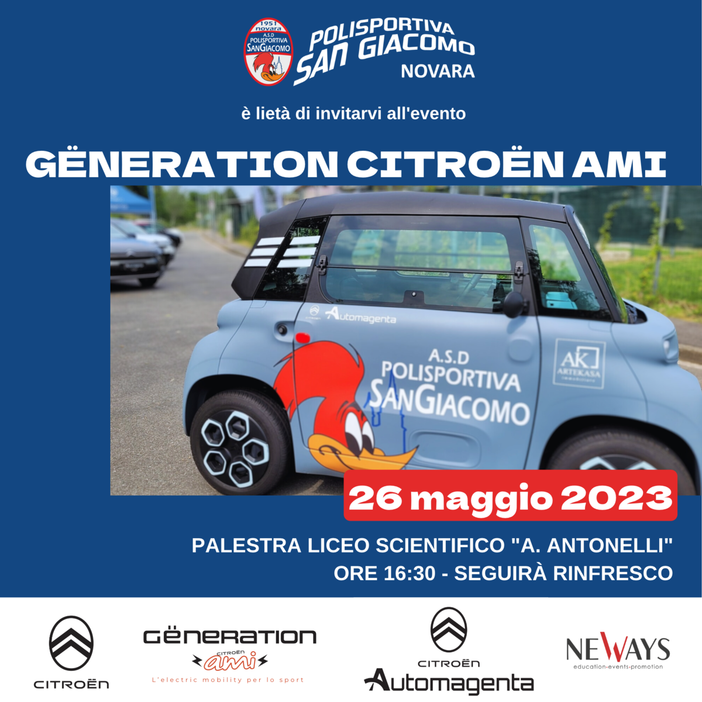Progetto educational di Citroën rivolto alle società sportive e ai loro giovani atleti