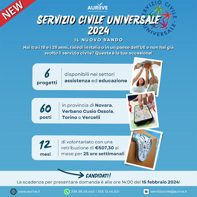 Disponibili due posti per il Servizio Civile a Trecate Disponibili due posti per il Servizio Civile a Trecate